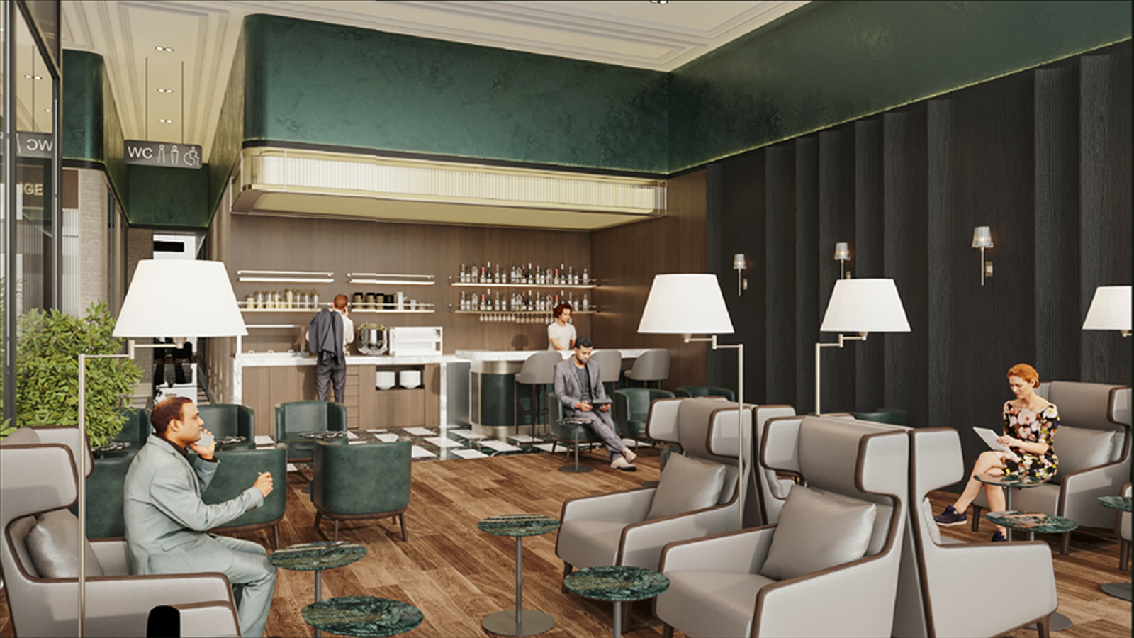 Almaty airport vip lounge.